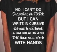 More Lilicloth T-Shirts: I can write cursive