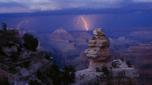 lightning storm over the Grand Canyons