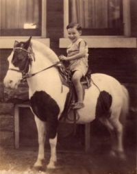 1942 - My dad on a pony, Toronto