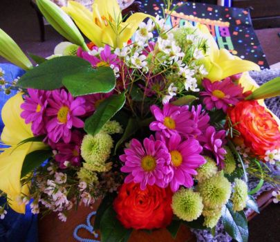 Belated Happy Birthday Jigidi - sharing my Birthday Bouquet