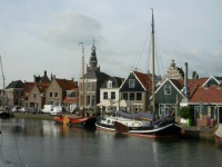 Dutch village along the water