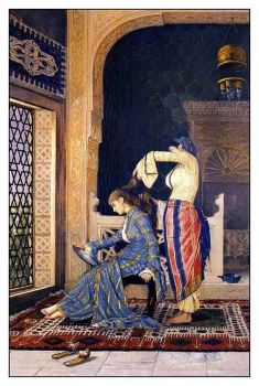 Osman Hamdi Bey (Turkish, 1842–1910), Girl Having Her Hair Combed