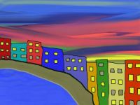 Village on the lake