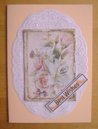 Crafts - Papercraft - Cards - Peach Peony & lily: Best Wishes (12 - 252 Pieces)