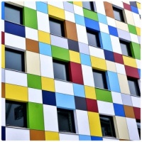 Colourful Facade of Hotel Tuttlingen in Germany