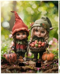 Elf Kids Foraging