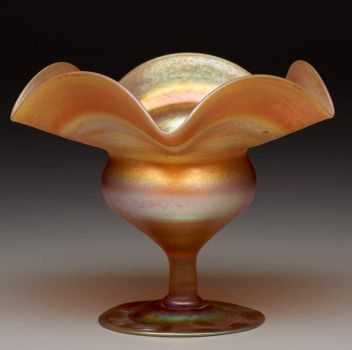Iridescent Glass Candy Dish, Maker: Louis Comfort Tiffany