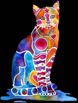 Tie-dyed Kitty