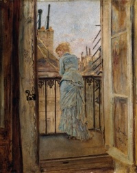 Anton Romako (Austrian, 1832–1889), On the Balcony (1878)
