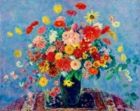 Bouquet of Flowers on a Persian Carpet Maria Slavona