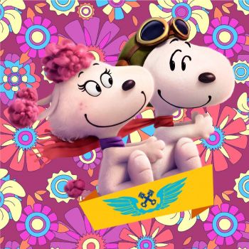 Solve Snoopy & Fifi jigsaw puzzle online with 64 pieces