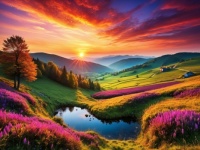 Sunset in the hills