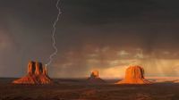 monument valley lightning storm