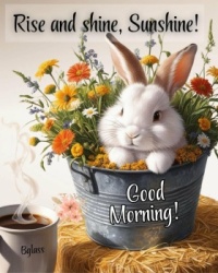 good morning happy easter, enjoy the day ....hugs from me and my family....