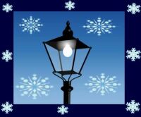 Lighting Old Fashioned Street Lamp & Snow