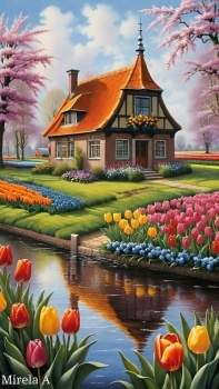 cottage in spring