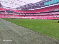 Pitchside Wembley Stadium