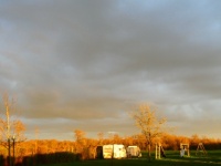 Evening sun, after a rainy day on the camping site, Amerongen