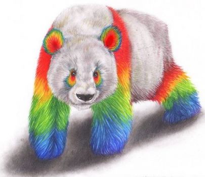 Rainbow Pride Panda <3