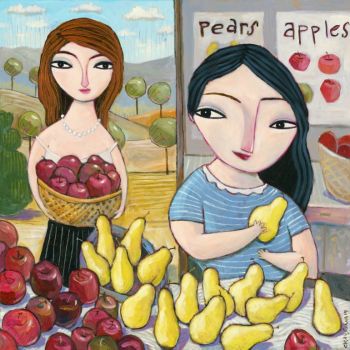 Charles Kaufman Art - Apples & Pears