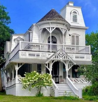 White Victorian house