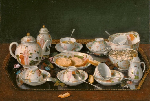 Jean-Etienne Liotard (1702-1789) - Still Life: Tea Set / Ask if you'd like it larger.