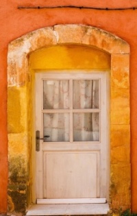 A white door