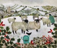Art - Vanessa Bowman - Winter Tending the Sheep