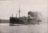 P&O's Berrima, displaying Lund's Blue Anchor on her funnel.