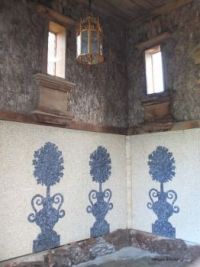 Mosaic inside garden grotto