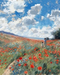F. Abderrahim - A Landscape of Hills Stretching to the Horizon