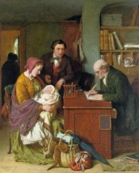 George Smith - Registering the First Born 1863