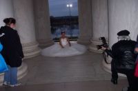 Jefferson Memorial...it turned out to be a girl celebrating her 16ht birthday.  Still beautiful! :)