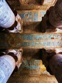 Painting on templeceiling in Egypt...
