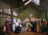 Adrienne Marie Louise Grandpierre-Deverzy (French, 1798–1869), The Studio of Abel de Pujol (1822)