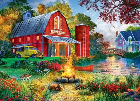 Solve Old Red Barn 15 jigsaw puzzle online with 70 pieces