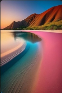 Komodo Island's pink beach    NOT AI