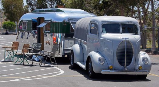 Ford COE Truck and Vintage Trailer