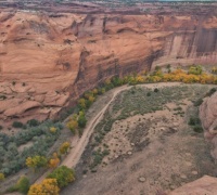 Looking Down At A Section Of Canyon De Chelly