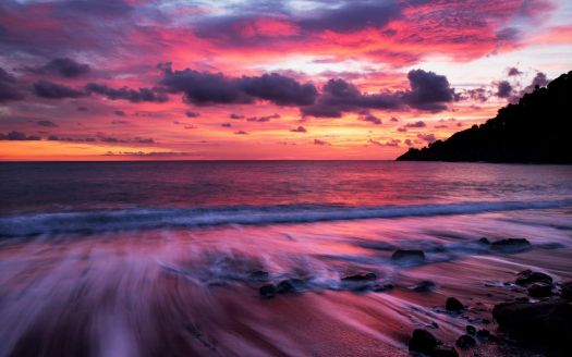 3 ~  'Pink Sunset on the Beach'