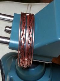 copper bracelet completed