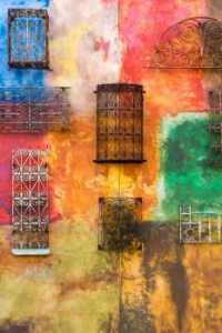 Iron Works on Colourful Wall