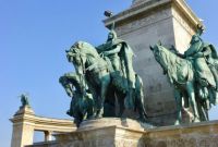 The seven Magyar heroes at Heroes Square, Budapest