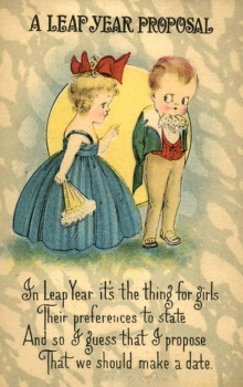 Solve Antique Leap Year Proposal Postcard jigsaw puzzle online with 15 ...