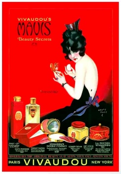 Solve Vivaudou's Mavis, cosmetics ad, ca 1925, by Henry O'Hara Clive ...