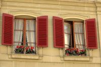 Windows in Moudon, Switzerland, by ponte1112