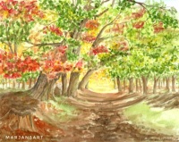 Nature original watercolour painting