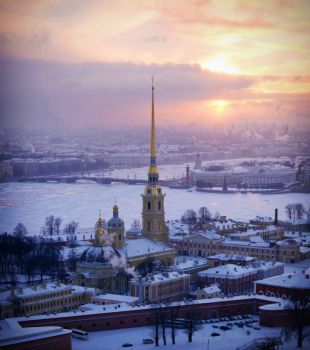 The Peter and Paul Cathedral, inside the Peter & Paul Fortress in Saint Petersburg, Russia