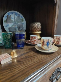 Mint tea glasses and Turkish coffee cups