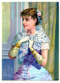 Themes vintage illustrations/pictures - Victorian lady